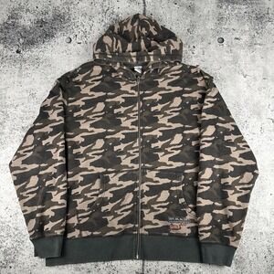 Old Navy Vintage Y2K‎ Camo Zip Up Hoodie 1994 XL